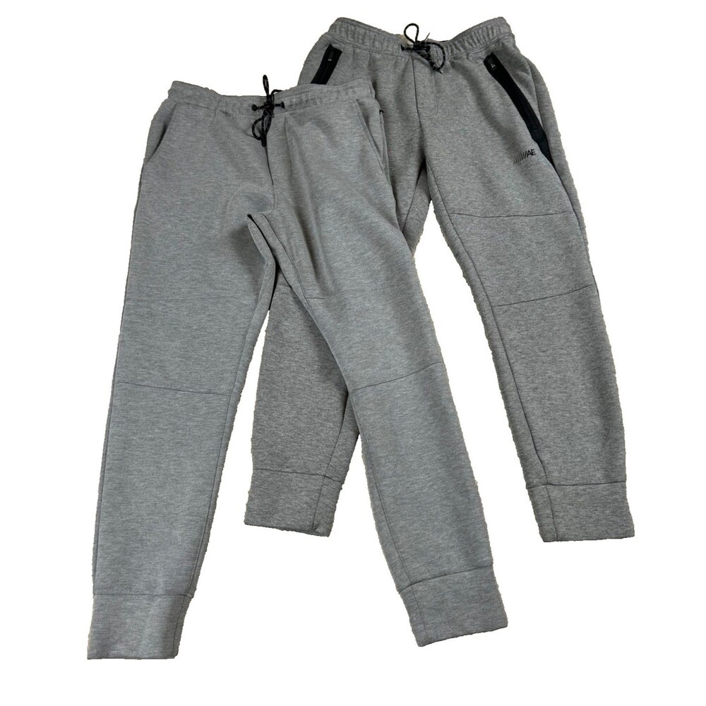 American Eagle Boys Dri Fit Joggers Sweatpants Medium (30x27) Gray Set of 2